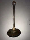 Tudor Sauce Ladle Rose Bowl Lunt Sterling Silver 1900 w/ monogram unpolished