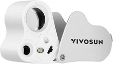 VIVOSUN 30X 60X Illuminated Jewelers Loupe Foldable MagnifierW/ LED Light