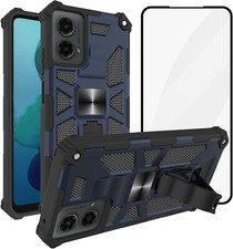 For Motorola Moto G Stylus 2024 5G Case Kickstand Phone Cover Tempered Glass