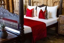 Crimson Silk Blend Duvet Cover
