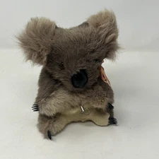 Vintage Real Fur Koala Bear, 9” Musical Collectible Toy