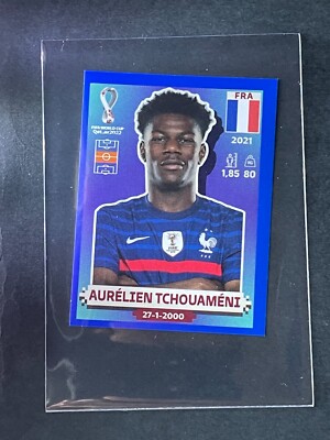 Panini FIFA World Cup Qatar 2022 Stickers AURELIEN TCHOUAMENI RC FRANCE BLUE