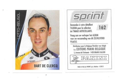 Vignette N°162 - Sprint 2013 - Edition Belge - Bart De Clercq - Imagen 1 de 1