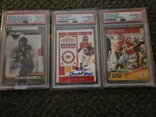 Patrick Mahomes. Travis Kelce, Tyreek Signed Card Lot Psa Dna. KC Chiefs