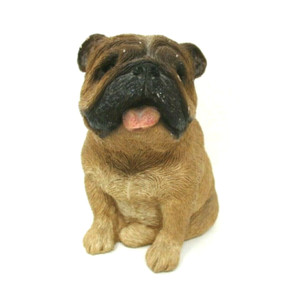 Sandicast Bulldog Figurine 4in tall M 175 Fawn Vintage Dog Small Collectible