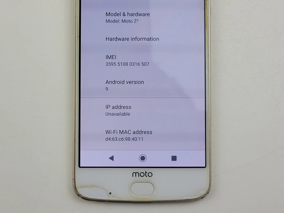 Motorola Moto Z2 (XT1789-01) 64GB (Verizon) - BLEMISHED - Clean IMEI - J9942 - Image 3 of 4