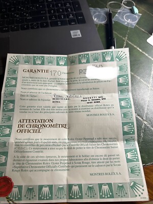 Garanzia Rolex Submariner Originale 16613 Seriale P Italiana