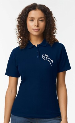Pferd Damen Polo T-Shirt Pferd Reiterin Pony Cob Weihnachtsgeschenk Frauen Shirt