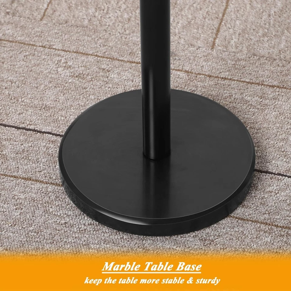 Small Round End Table Pedestal Table Drink Table for Sofa Couch Chair Patio - Image 3 of 4