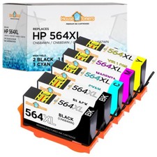 564XL Fits HP 564XL Black Cyan Magenta Yellow Photo Ink Cartridge for Photosmart