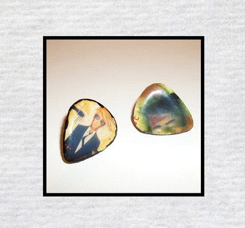 Handmade David Bowie Guitar Pick Pins