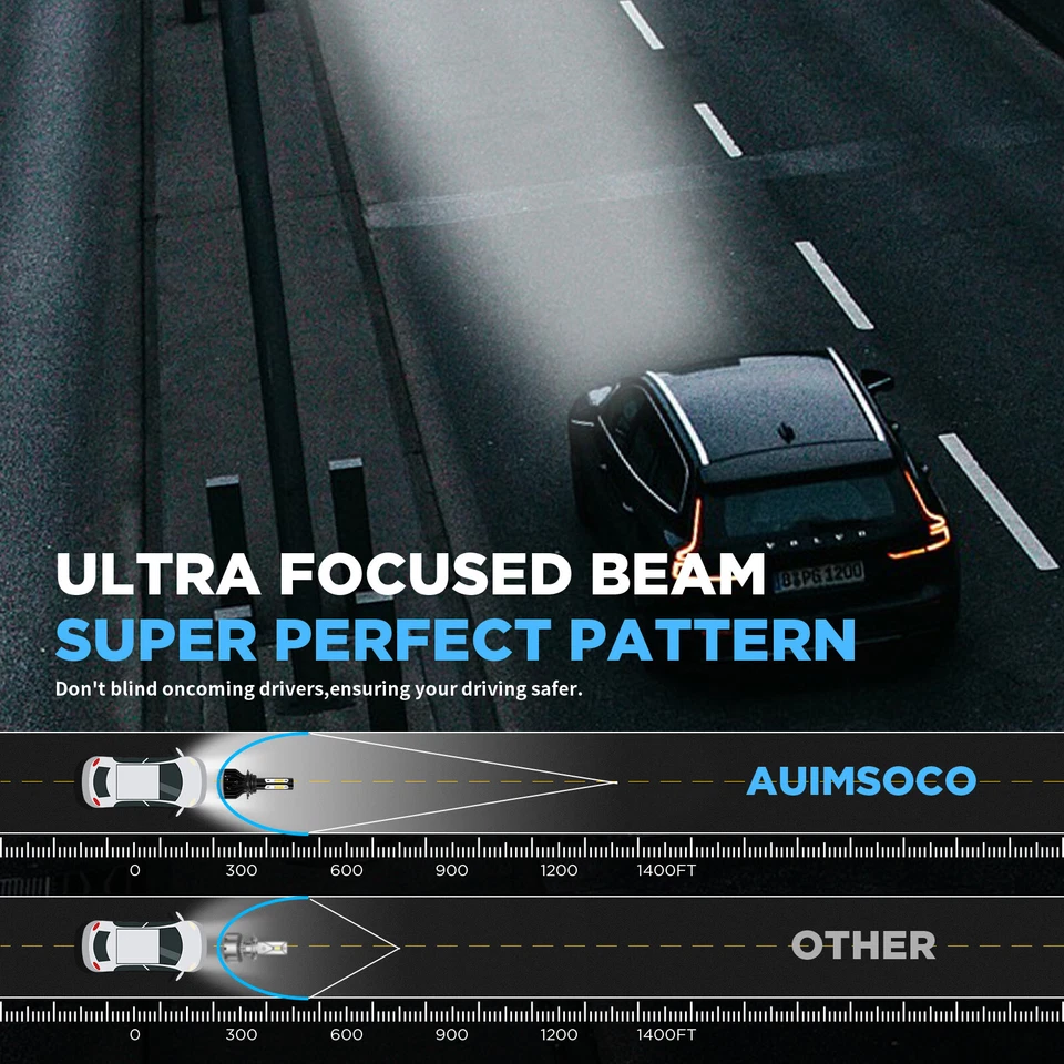 Combo 4x Faro LED Blanco KIT HAZ HI-LO Para GMC Sierra 1500 HD Classic 2007 Foto 2 de 4