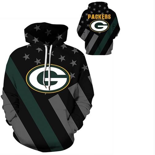 Green Bay Packers Large to 3X-Large Unisex Hoodie (Run Small Men's Size Up)