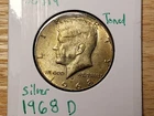 1968 D Kennedy Half Silver Dollar Toned 00319