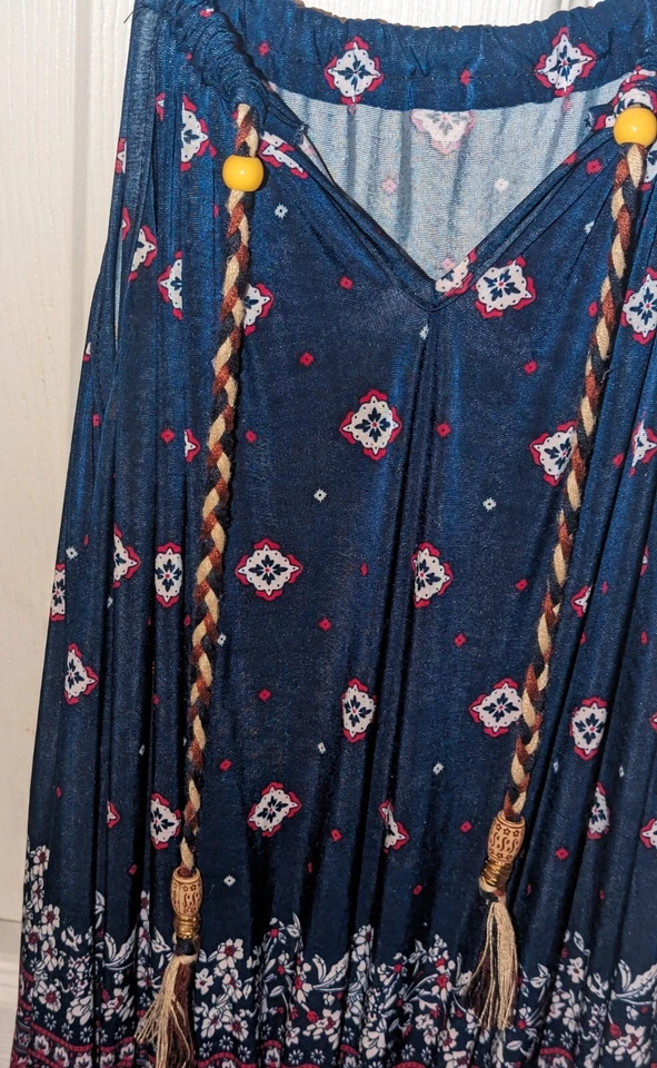 Mujer Juimsuit Mameluco Pantalón Sin Mangas Azul Tirantes Talla S Foto 2 de 4