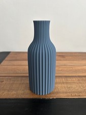 3D Printed Vase Tall Ribbed Flower Vase - Dried Flower Vase - Ornamental Vase