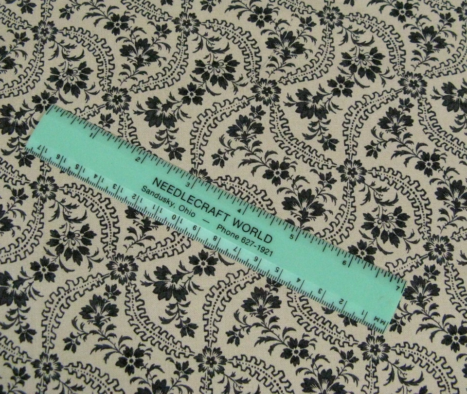 Windham Fabrics Cotton Antique Repro Sophia Whistler Studios Small Floral 1 Yard - Image 3 of 4