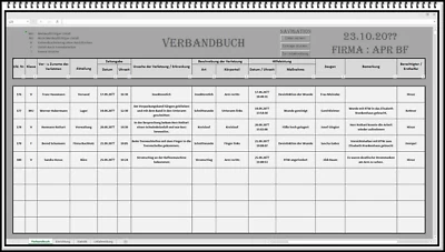 Digitales Verbandbuch Software erste Hilfe Notfallprotokoll Arbeitsunfälle APP - Bild 1 von 4