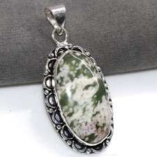 Peace Jade 925 Silver Plated Pendant 2