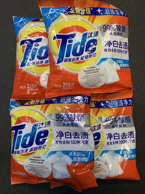 4 Bags Of Tide Powder Detergent, Original Scent, 4 Bags of 218 G/7.68 Oz.