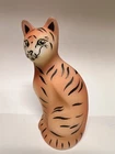 Fenton Jungle Series Satin Hand Painted Tiger Cat Figurine K. Riley