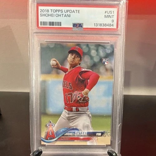 Topps 2018 Update Rookie Shohei Ohtani Angels PSA 9 Card US1 Red Jersey
