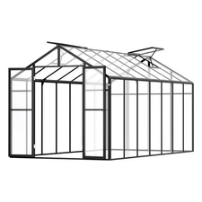 Polycarbonate Greenhouse Walk-in 8 x 14 Ft Heavy Duty Green House Outdoor Garden