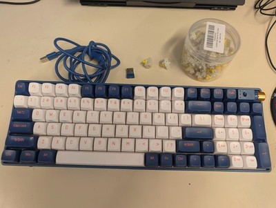 Used Royalaxe Protoarc R8 with default switches and Milky Yellow Pro switches