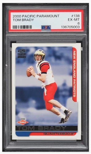2000 🏈 PSA-6 Tom Brady RC Pacific Paramount #138 QB New England Patriots