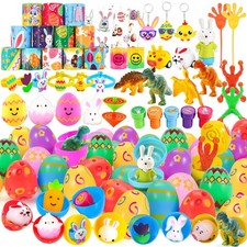 WEARXI 100PCS Prefilled Easter Eggs with Toys, Basket Stuffers,... 