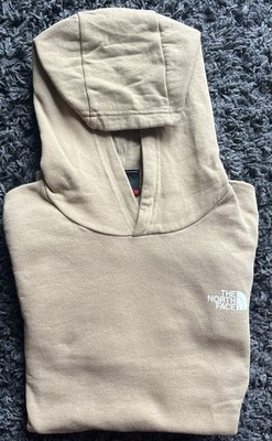 The North Face Herren Hoodie Pullover, Größe S, beige mit Aufdruck