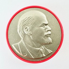 USSR Soviet Lapel Pin Vladimir Lenin Profile Communist Memorabilia Plastic Badge