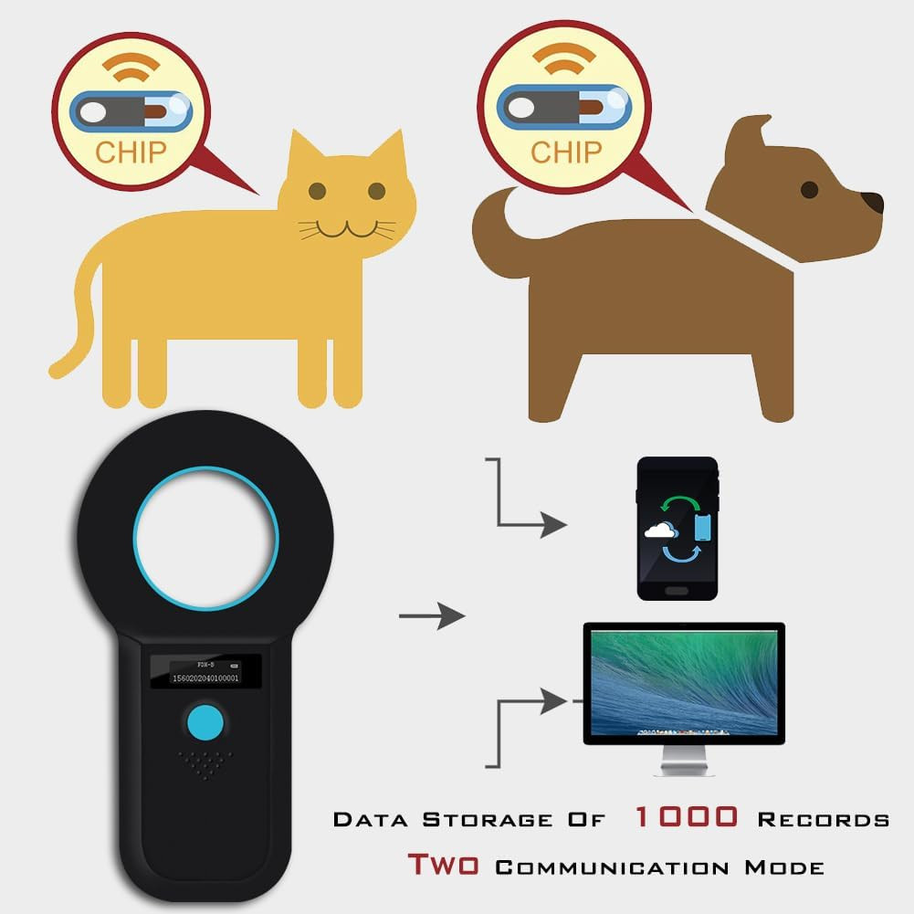 Lettore Microchip Cani Bluetooth Professionale FDX-B EMID - Scanner RFID - 3