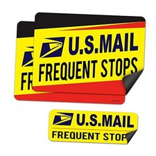 Mail Delivery Driver Magnetic Signs 3 Pack Frequent Stops Sign yellow