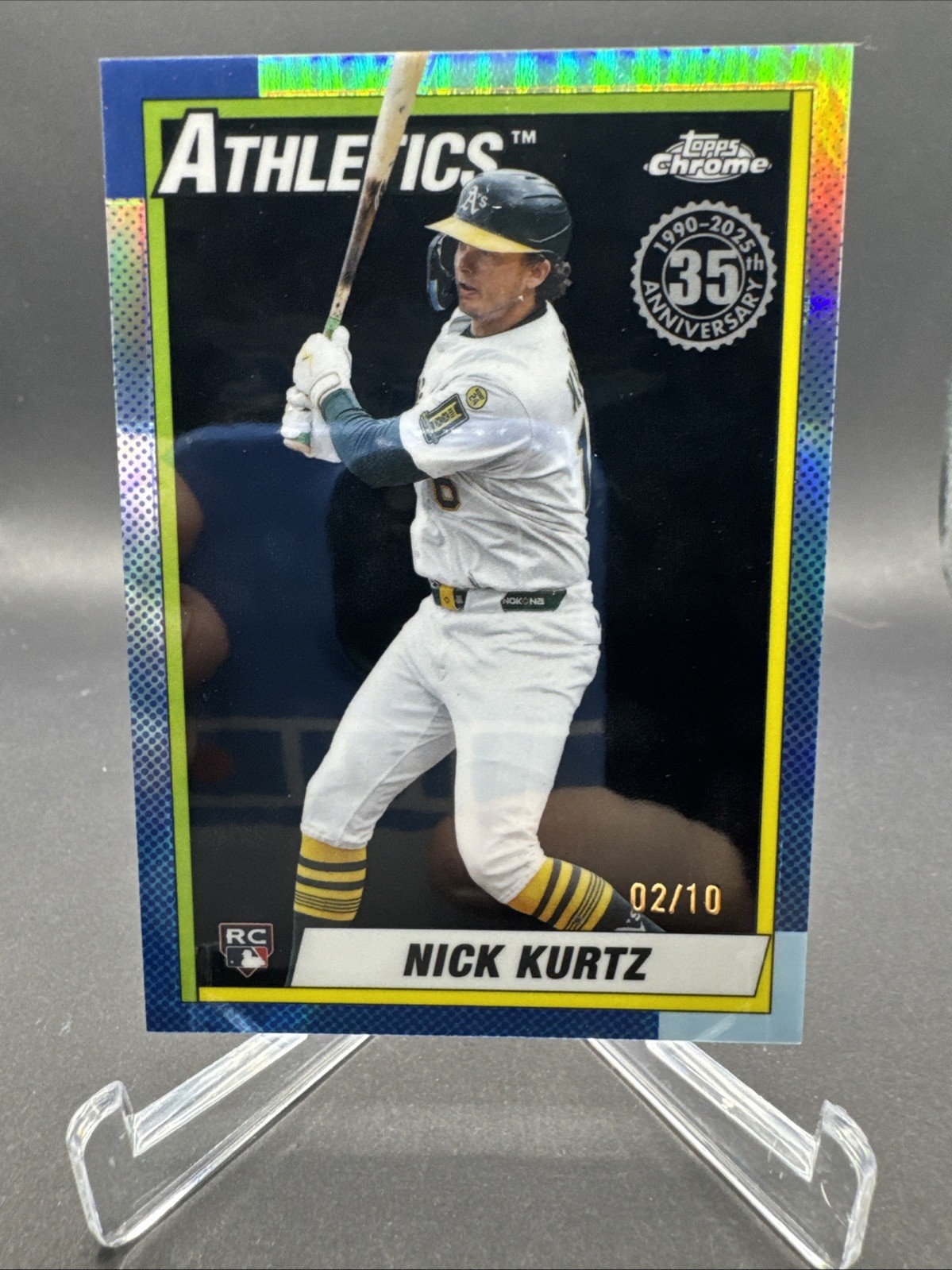 2025 Topps Chrome Update Nick Kurtz RC 1990 Black /10 35th Athletics SSP 🔥🔥🔥