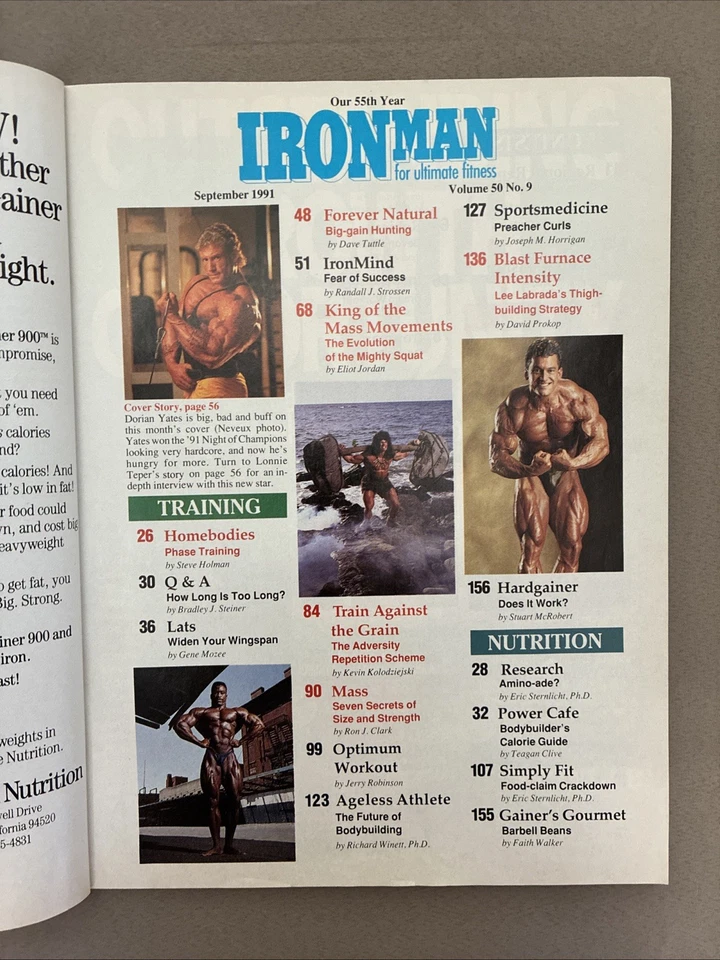 Ironman Bodybuilding Muscle Magazine / Dorian Yates / 9-91 - Image 2 of 4
