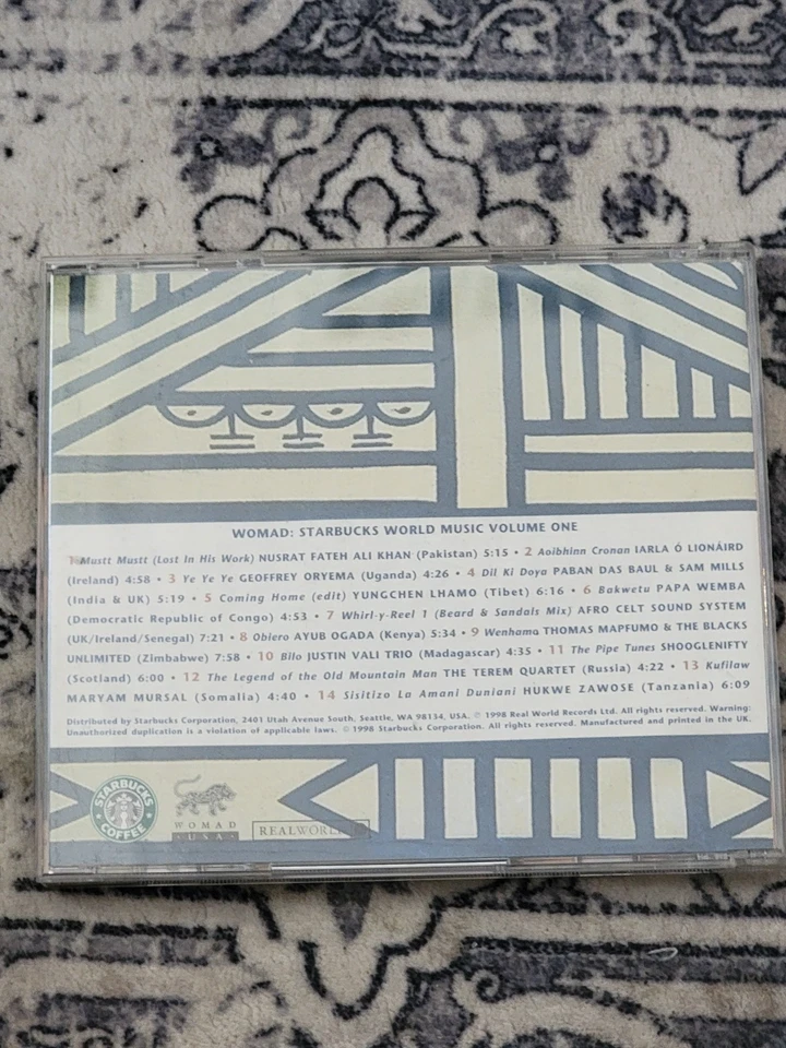 WOMAD: Starbucks World Music Vol. 1 (1998 Real World / Starbucks) CD Foto 2 de 2