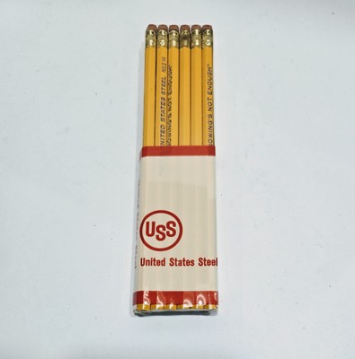United States Steel USS New Old Stock No 2 Pencil 12 pc in Box Factory Sealed 