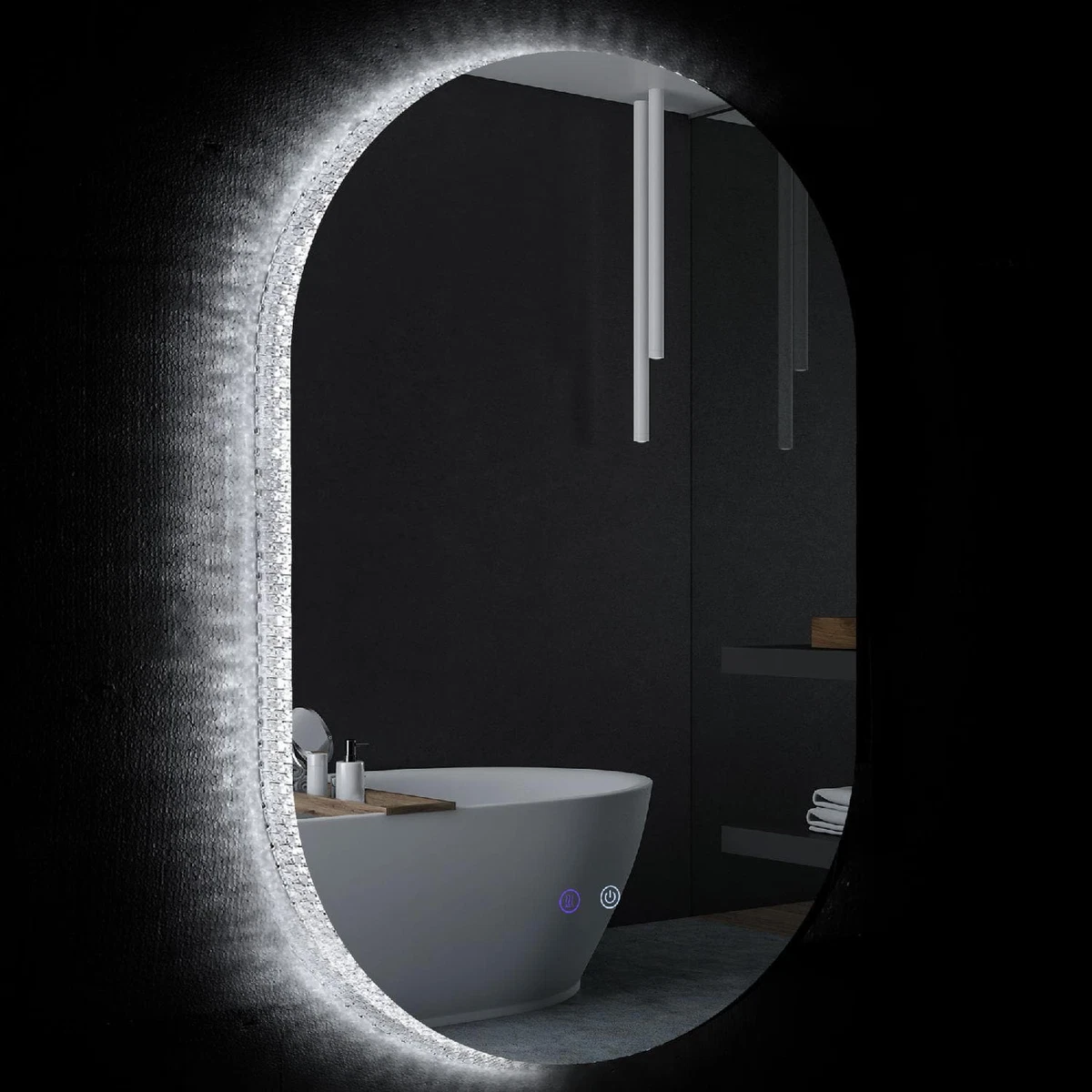 Specchio Ovale Retroilluminato Per Bagno Moderno