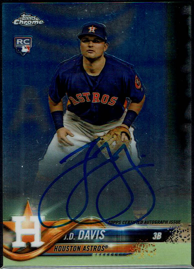 2018 Topps Chrome - Rookie Autographs J.D. Davis #RA-JD (AU, RC)
