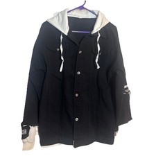 Attack on Titan Inspired Jacket Hoodie 2XL Anime Cosplay Survey Corp Style Black