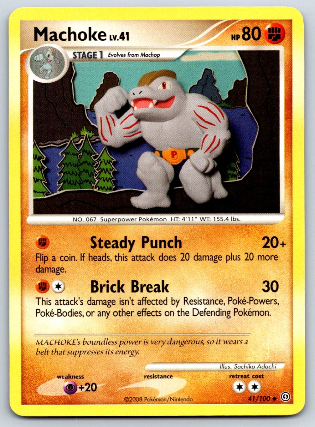Machoke - Stormfront 41/100 Pokemon Card NM/EXC