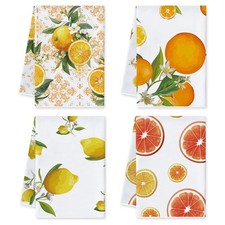 Lemon Kitchen Towels Microfiber Tea Dish Towel Soft Absorbent 45x66 CM 4 PCS