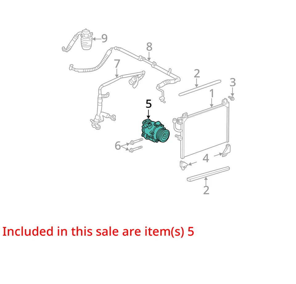 Compresor de aire acondicionado Chevrolet Trail Blazer fabricante original CTWSP Foto 3 de 4