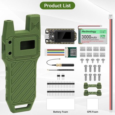 ESP32 LoRa V4 Entwicklungsboard + GPS Modul IPX-Antenne Akku Meshtastic Gehäuse