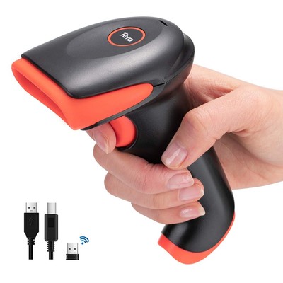 Profi Bluetooth Barcode Scanner Wireless 1D 2D QR Code Leser 2,4GHz