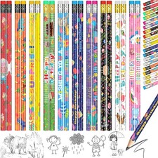 Funrous 200 Pcs Happy Birthday Pencils Bulk Colorful Pencils with Top Erasers...