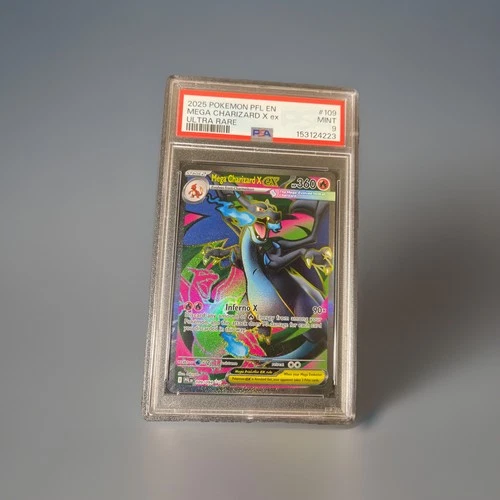 2025 Pokemon Phantasmal Flames Full Art Ultra Rare Charizard X ex 109/94 - PSA 9