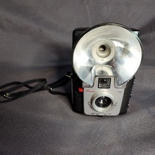 Vintage KODAK Brownie Starflash Camera with Dakon Lens Bulb 5" Tall Black Silver