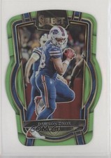 2022 Panini Select Club Level Neon Green Prizm Die-Cut /299 Dawson Knox #291 2x9